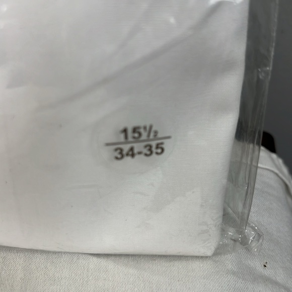 New in bag Kasper Men’s White Dress Shirt 15 1/2 x 34-35 - Picture 4 of 7